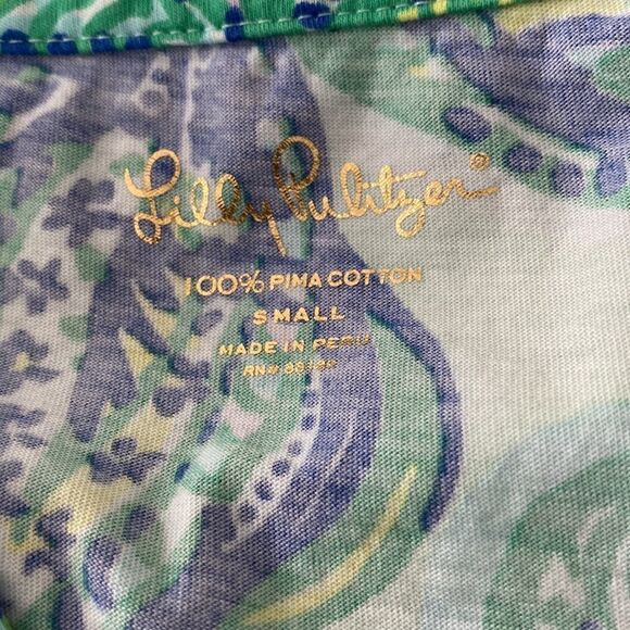 Lilly Pulitzer Rossmore V-Neck Dress Small Pima Cotton - Picture 4 of 6